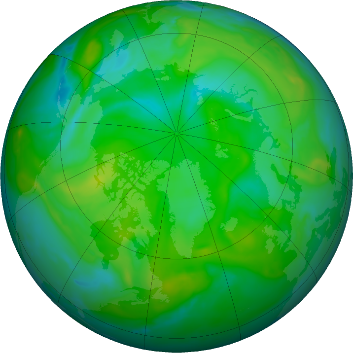 Arctic ozone map for 21 July 2016